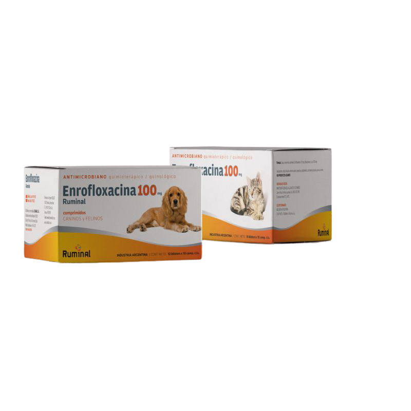 ENROFLOXACINA RUMINAL X 100 MG X 100 CP.
