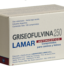 GRISEOFULVINA 250 MG LAMAR X 100 CP.
